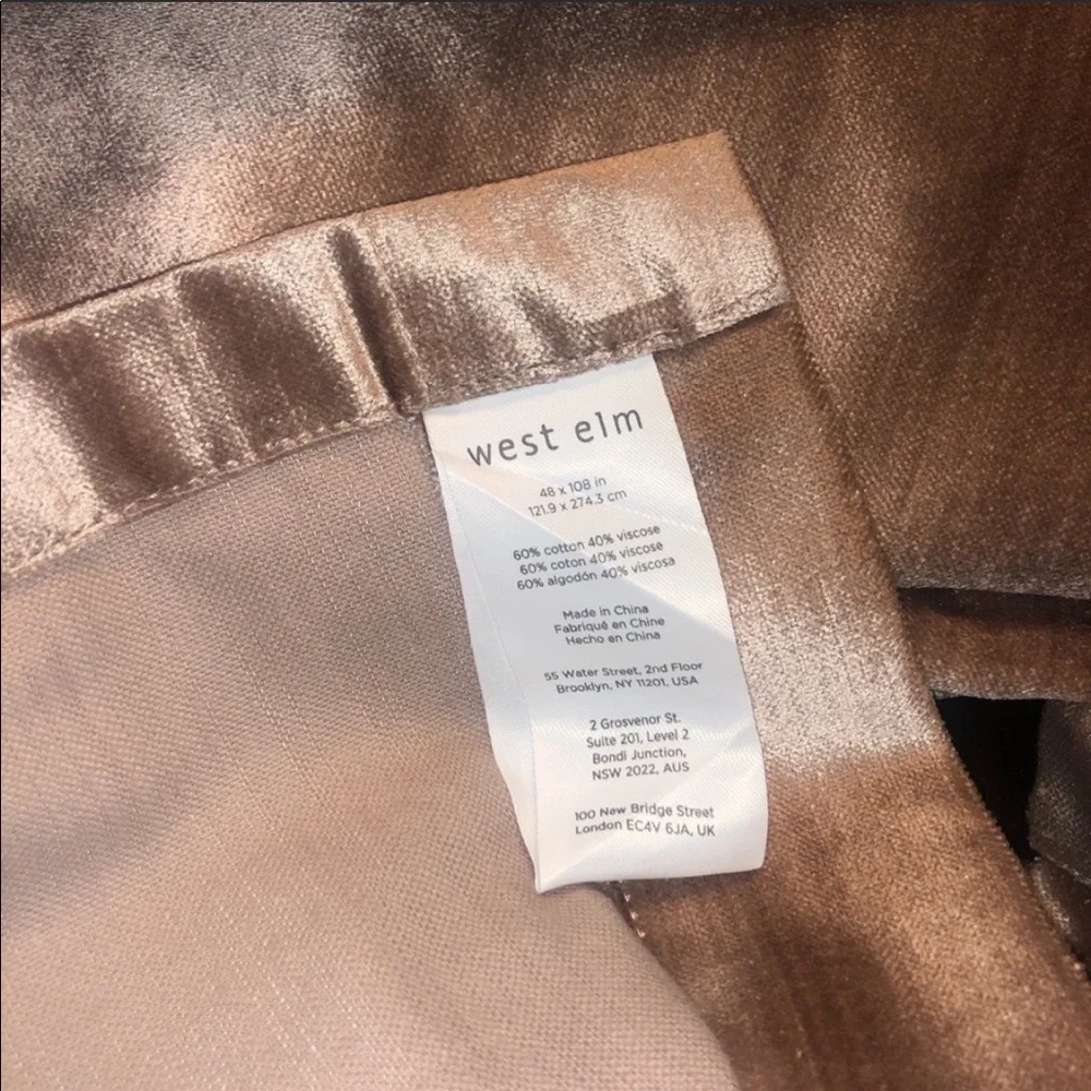 West Elm Pink Curtains